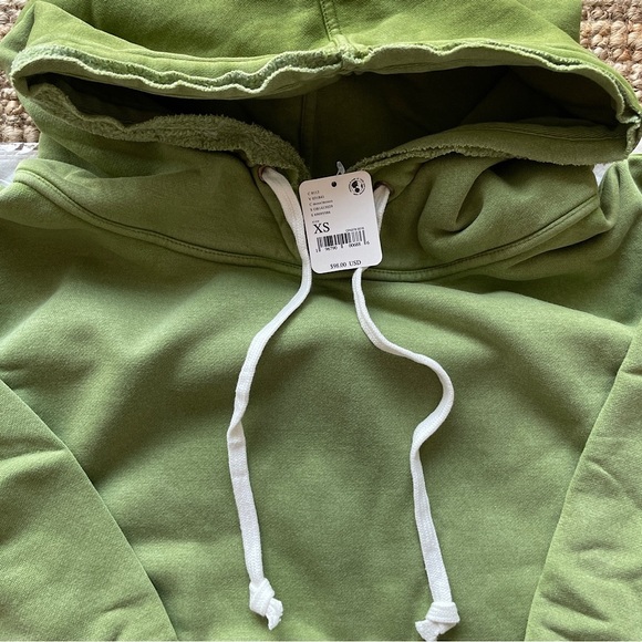NEW Free People We The Free Zuma Hooded Sweatshirt In Sea Serpent Green - Picture 9 of 13